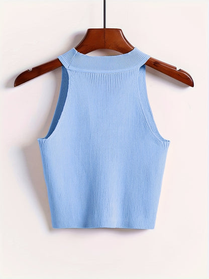 Top côtelé noir à col montant – Élégance intemporelle