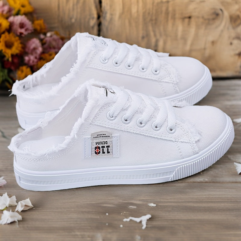 Baskets décontractées en toile – style sabot femme