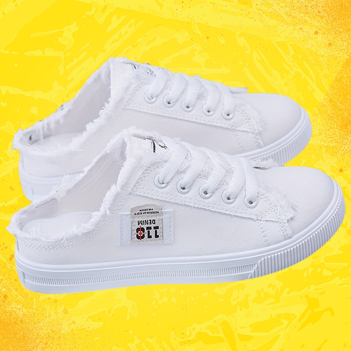 Baskets décontractées en toile – style sabot femme