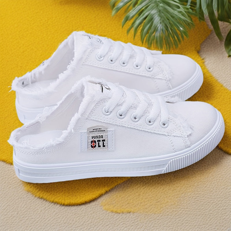 Baskets décontractées en toile – style sabot femme