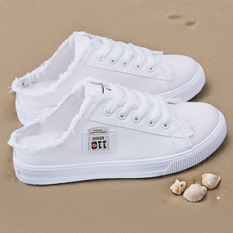 Baskets décontractées en toile – style sabot femme