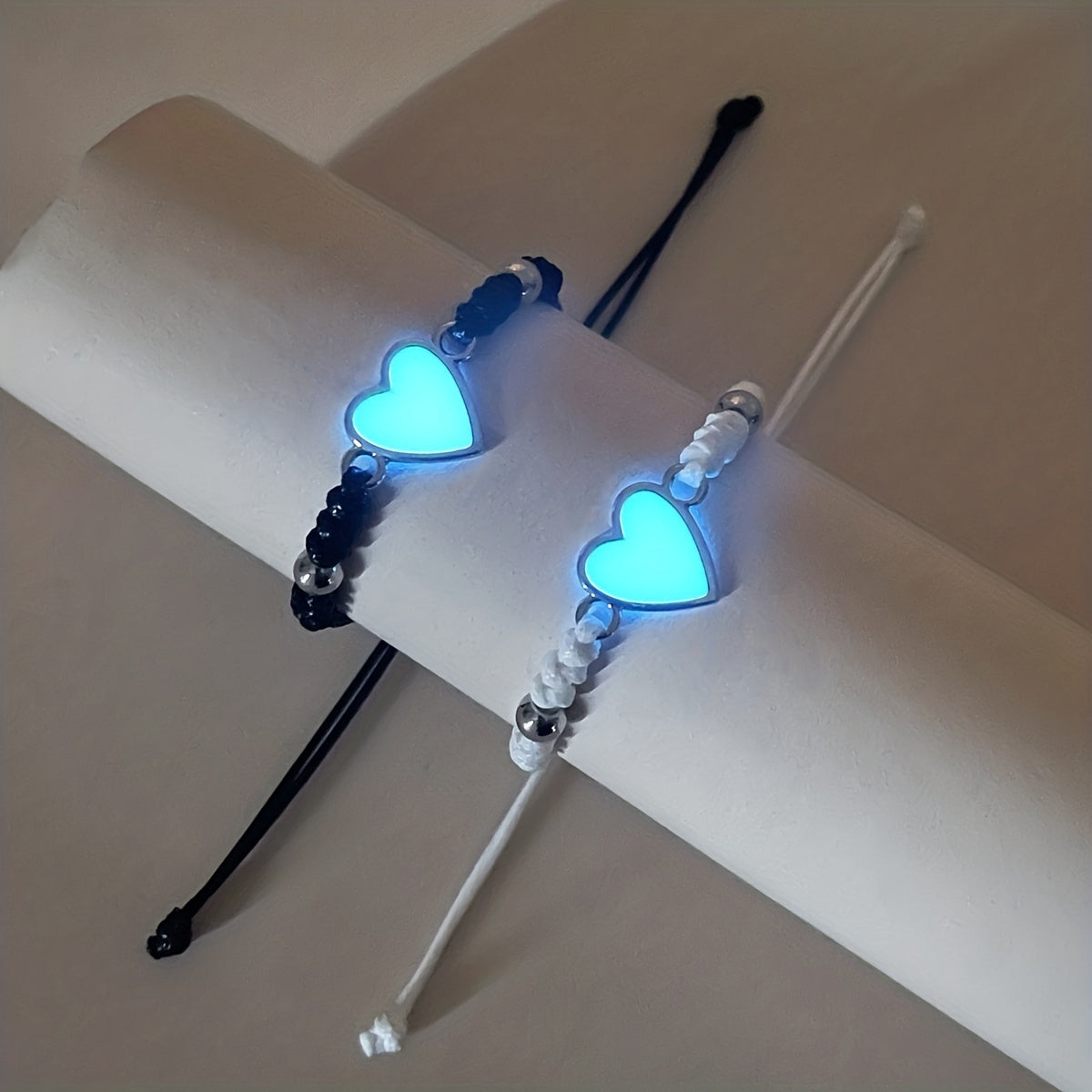 Bracelets couple cœur lumineux