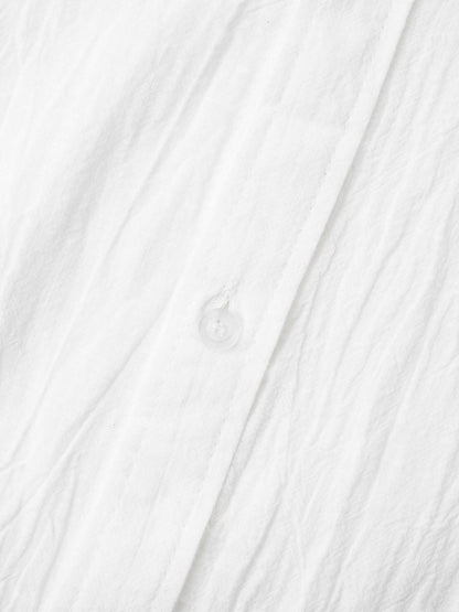 Chemise Blanche Homme – Col Mao & Tissu Léger