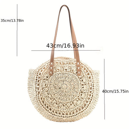 Sac rond en raphia tressé – Esprit bohème chic