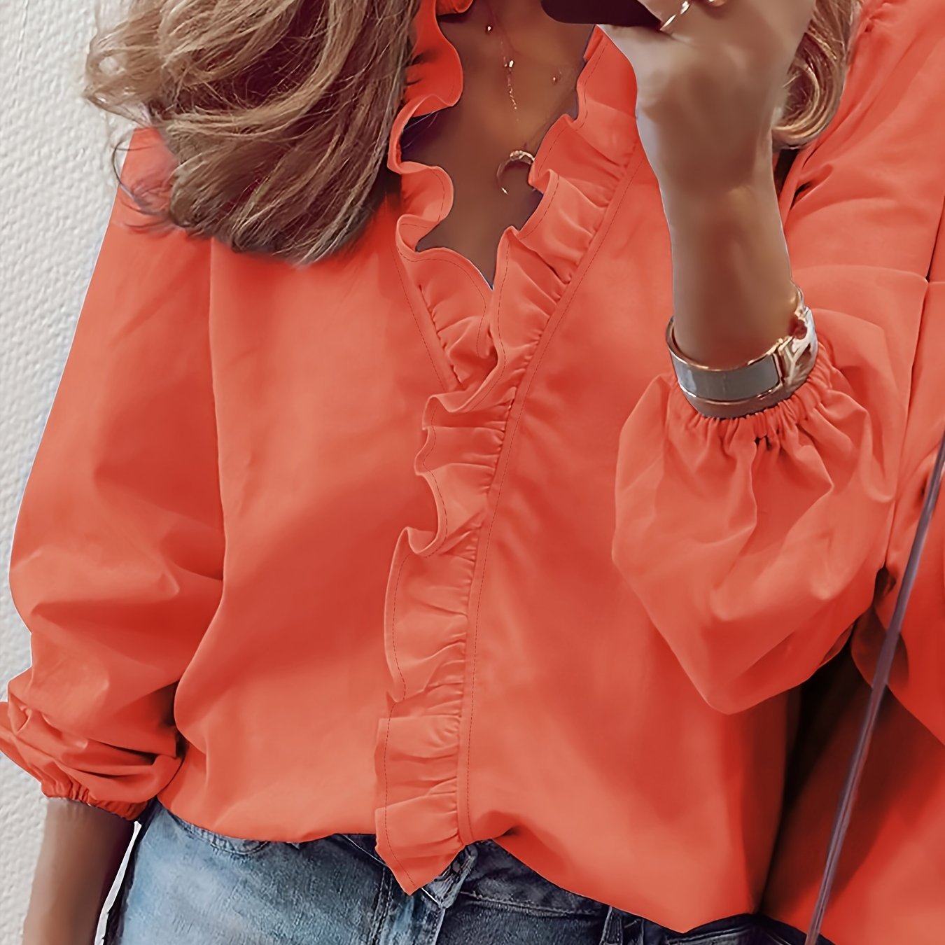 Haut femme à volants