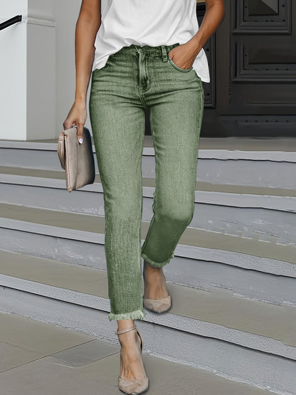 Jean stretch effiloché