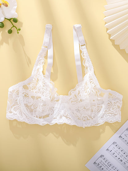 Soutien-gorge à fleurs en dentelle