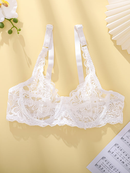 Soutien-gorge à fleurs en dentelle
