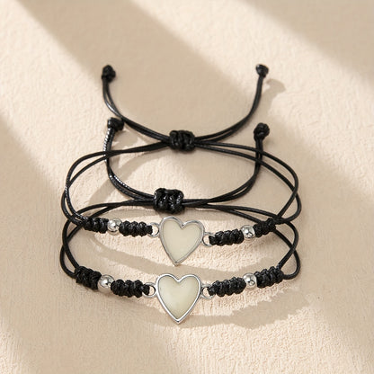Bracelets couple cœur lumineux