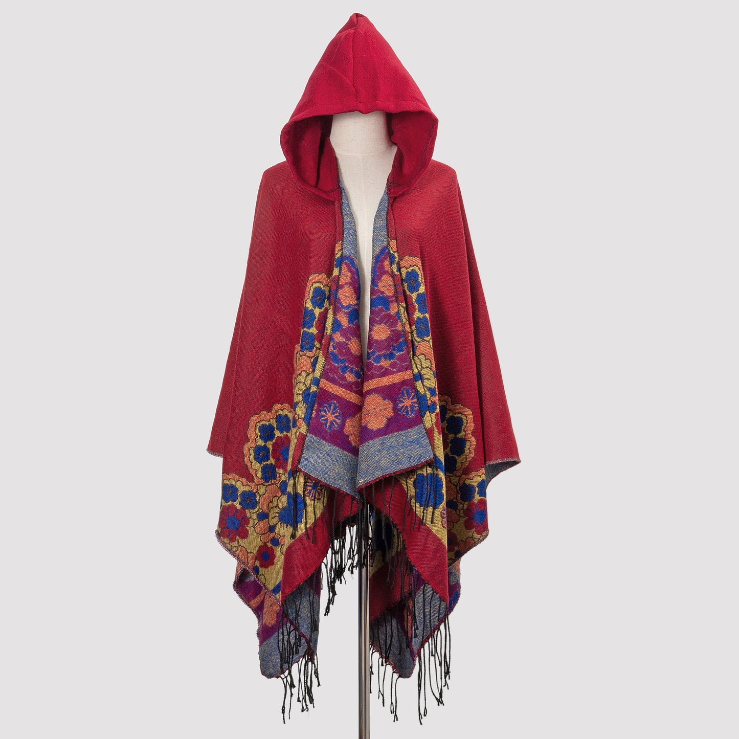 Cape à capuche bohème – Chaleur et élégance artisanale