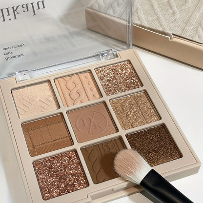 Palette de fards à paupières Nude &amp; Or – Éclat naturel et glamour