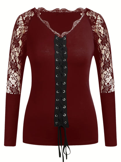 Haut Femme Dentelle & Lacets – Élégance et Séduction