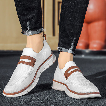 Chaussures homme légères et respirantes – blanc et marron