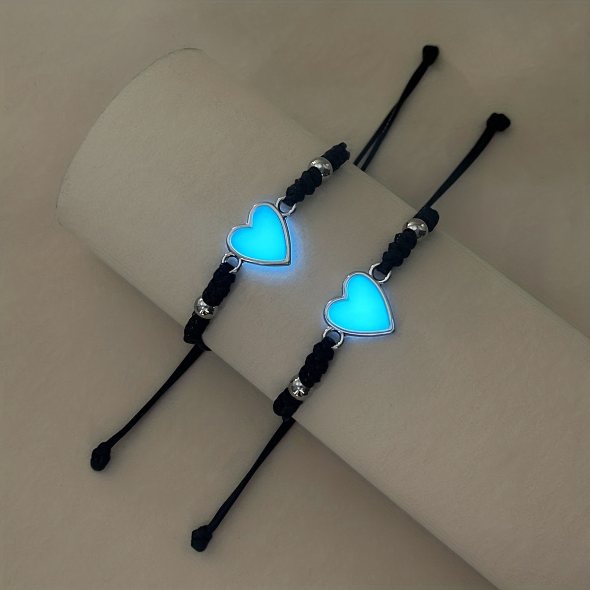 Bracelets couple cœur lumineux