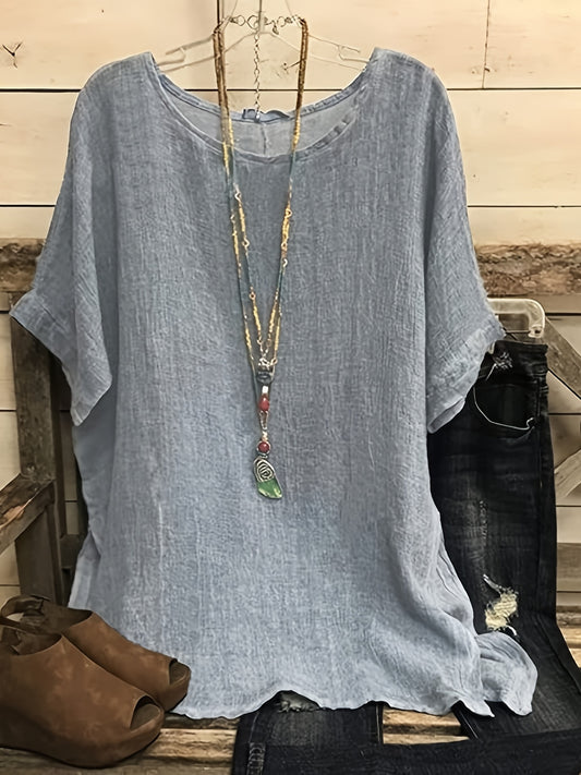 T-shirt ample en tissu texturé – coloris diffèrent