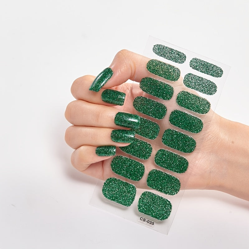 Autocollants d'ongles pailletés