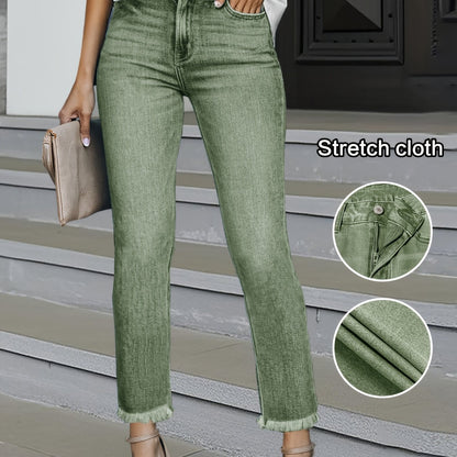 Jean stretch effiloché