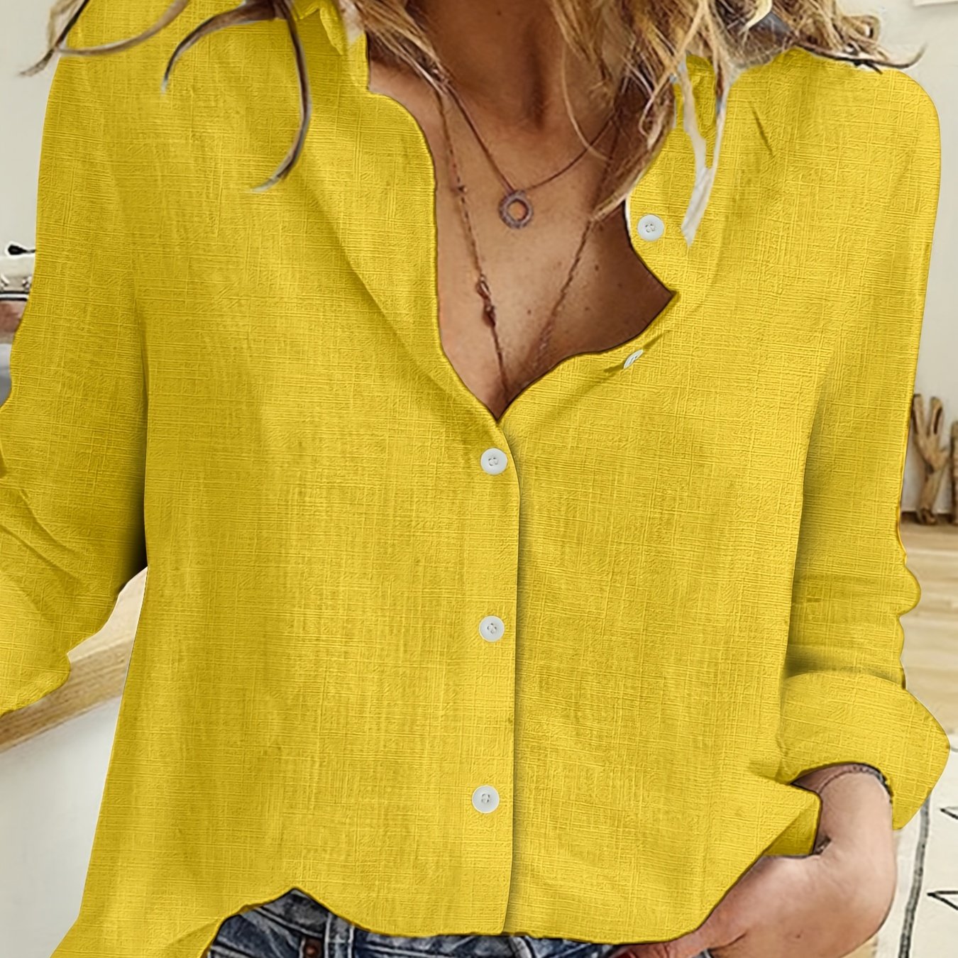 Chemise en lin à manches longues