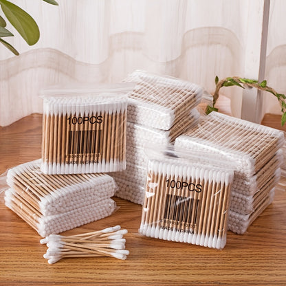 Coton-Tige en Bois Écologiques – Lot de 100 pièces