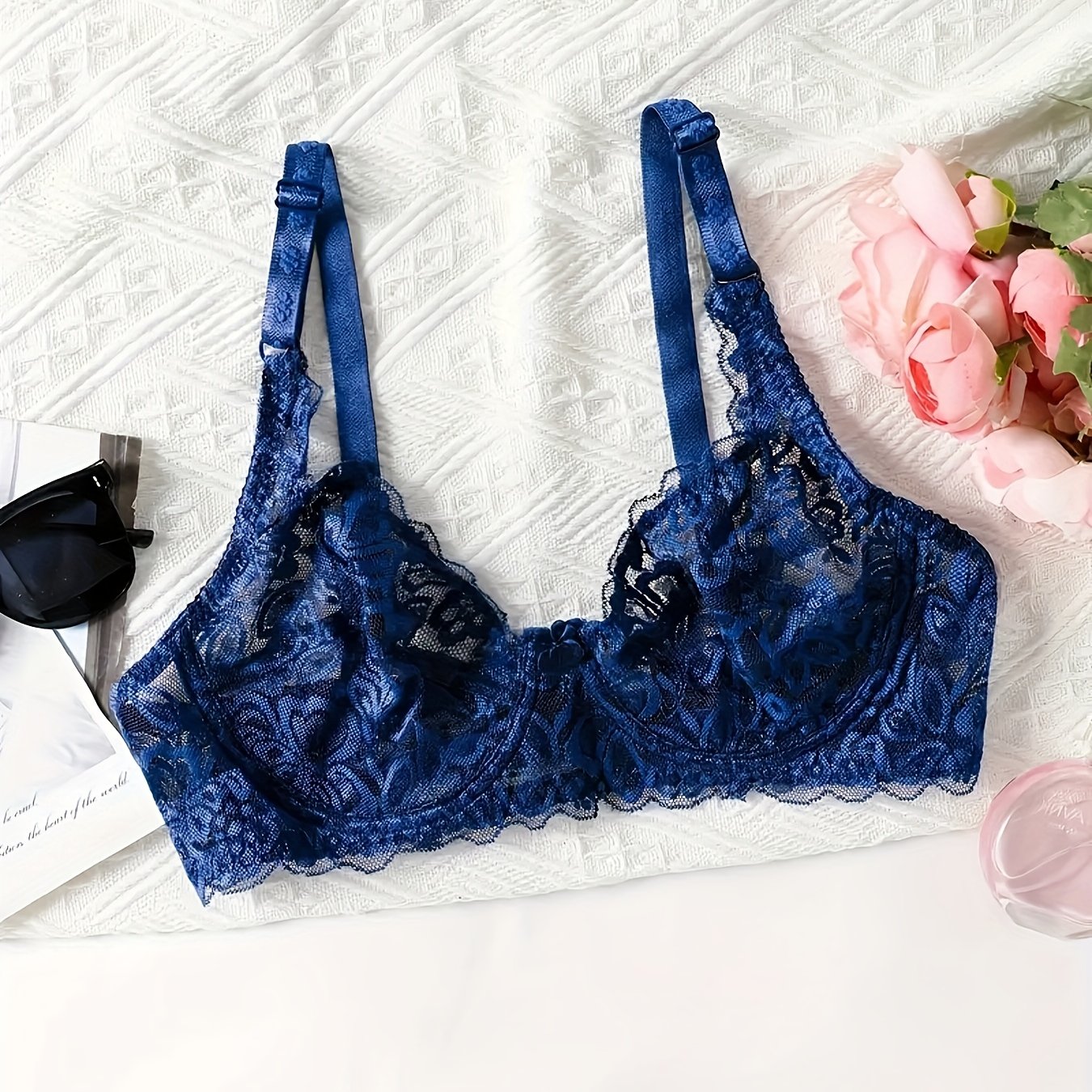 Soutien-gorge à fleurs en dentelle