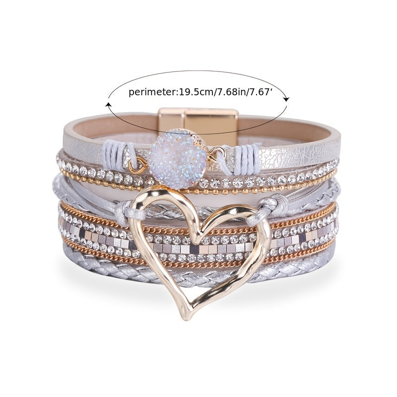Bracelet femme bohème cristaux élégant