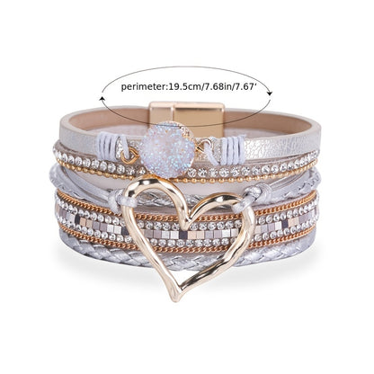 Bracelet femme bohème cristaux élégant