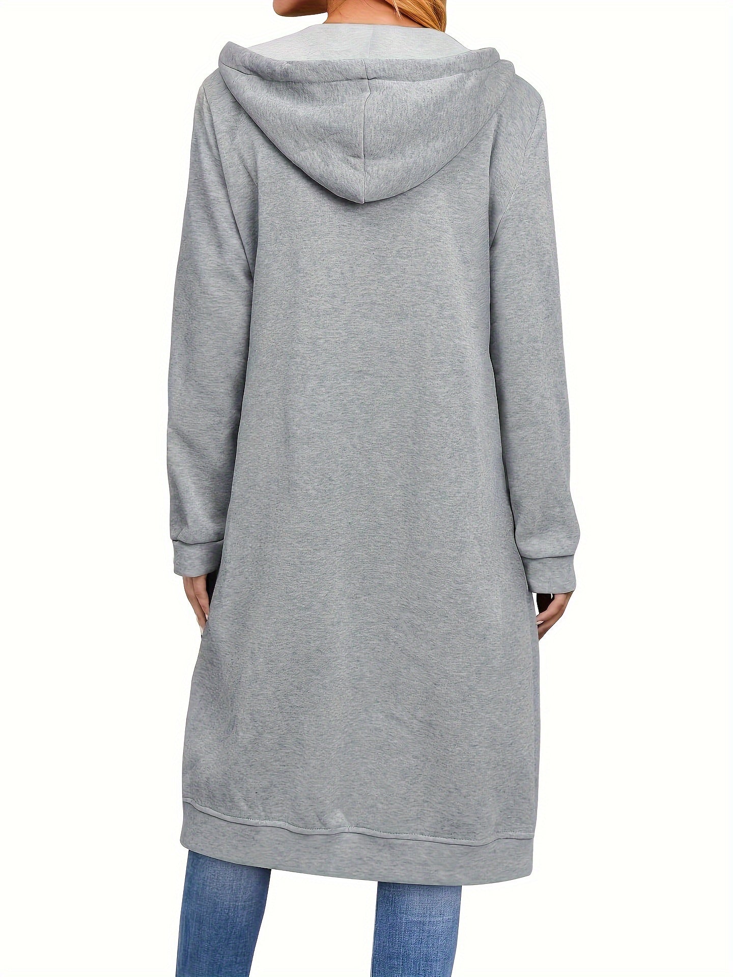 Veste longue à capuche