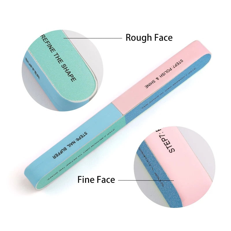 Lime a ongle Bloc Polissoir 7 Faces – Manucure Complète à Domicile