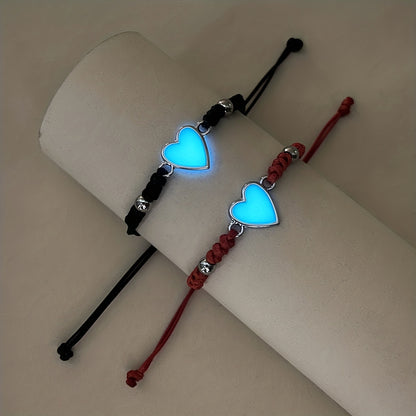 Bracelets couple cœur lumineux