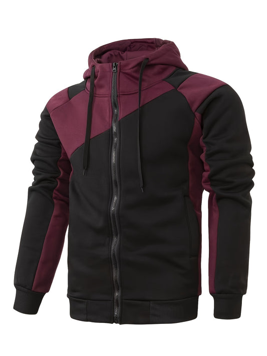 Veste Zippée Capuche Homme - Style Universitaire Molleton