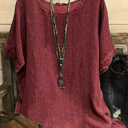 T-shirt ample en tissu texturé – coloris diffèrent