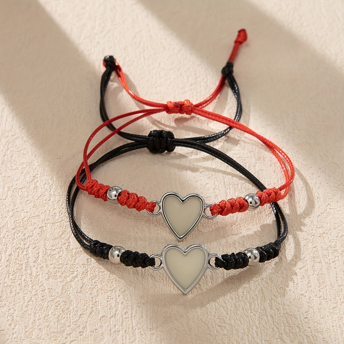 Bracelets couple cœur lumineux