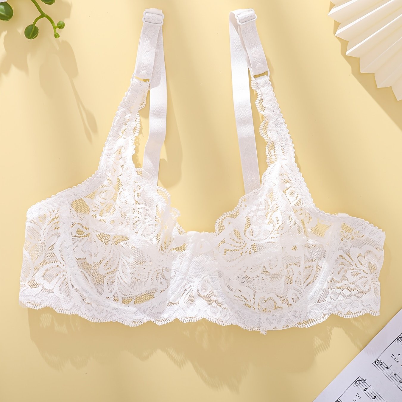Soutien-gorge à fleurs en dentelle