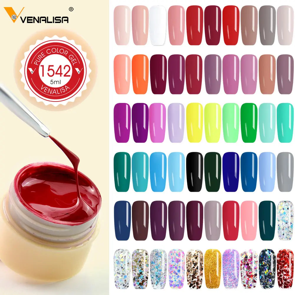 Gels UV & LED VENALISA – 60 Couleurs Intenses et Brillantes