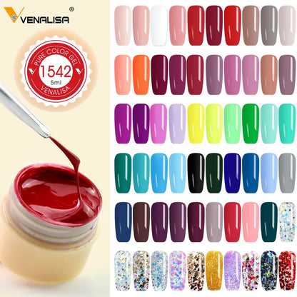Gels UV & LED VENALISA – 60 Couleurs Intenses et Brillantes