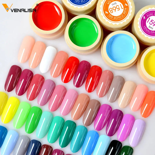 Gels UV & LED VENALISA – 60 Couleurs Intenses et Brillantes