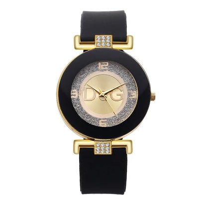 Montre femme casual noir blanc