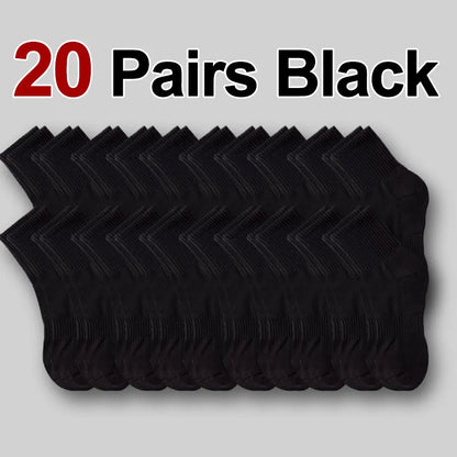 Paires de chaussettes à col rond en lot de 10 ou 20