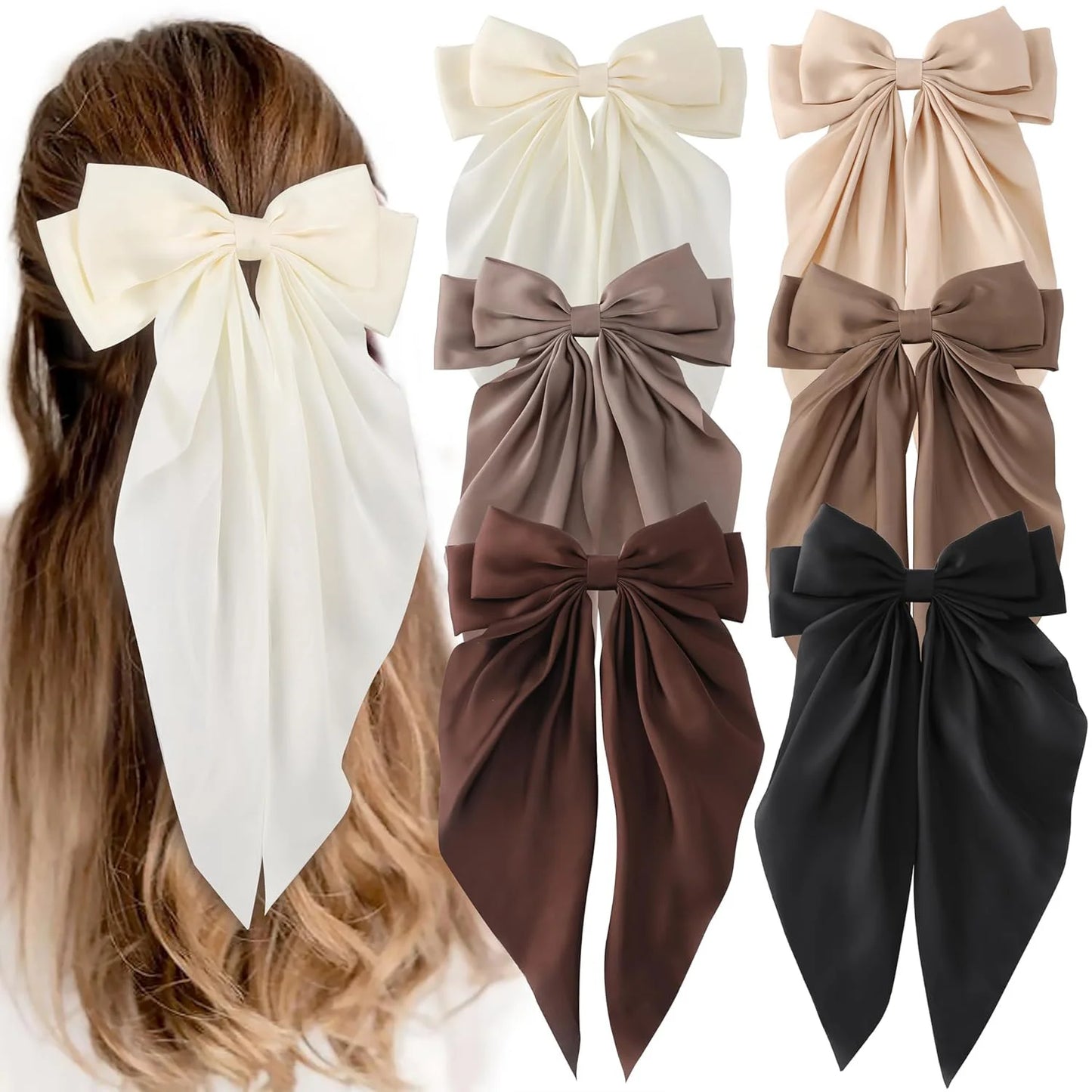 Pince Cheveux Nœud Satin Femme - Accessoire Coréen Tendance
