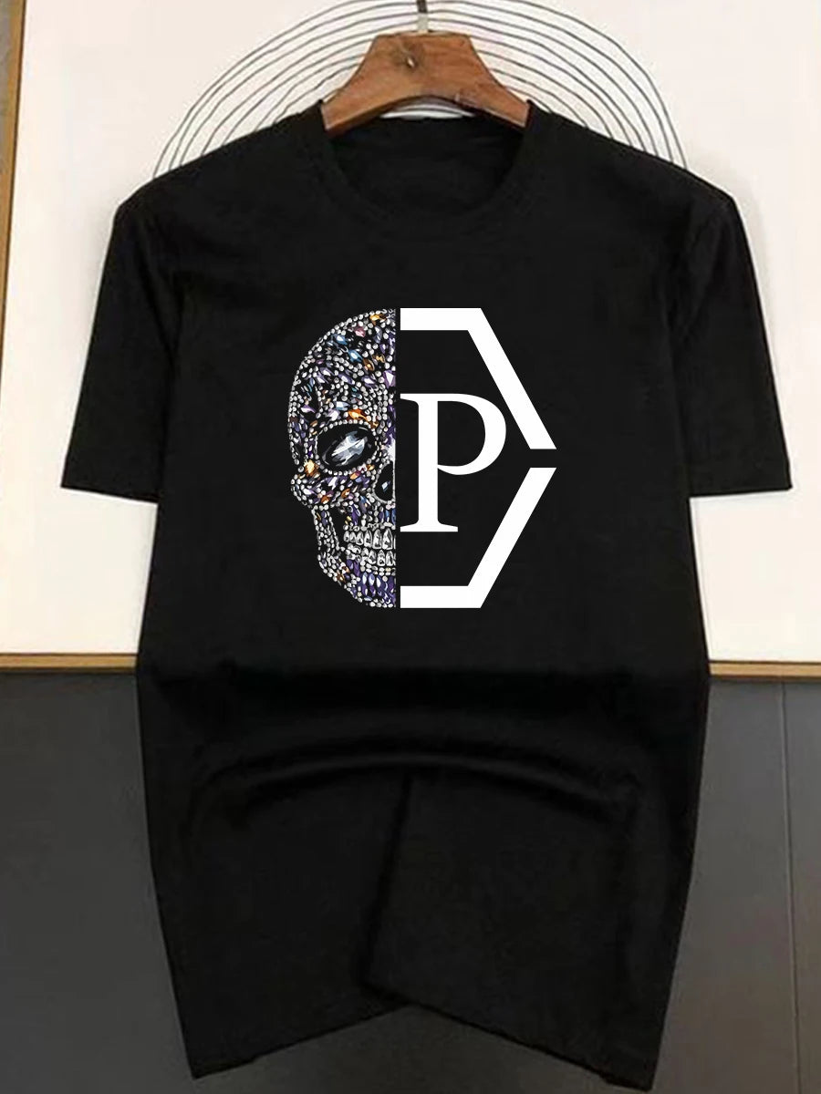 T-shirt à motif de tête de mort