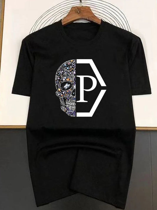 T-shirt à motif de tête de mort