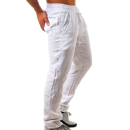 Pantalon en coton et lin pour homme