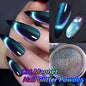 6 colors chameleon magic magnet cat eye powder 9D holographic cat eye magnet shiny nail powder DIY Christmas cat eye nail dust