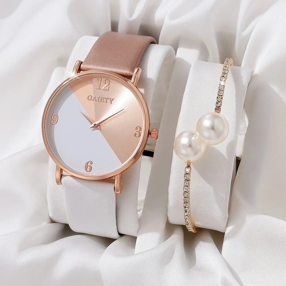 Ensemble montre bracelet femme luxe quartz