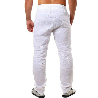 Pantalon en coton et lin pour homme