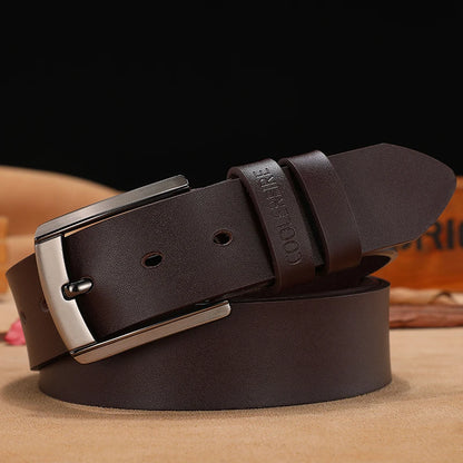 Ceinture Homme – Cuir Véritable & Boucle Métal