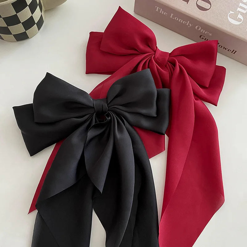 Pince Cheveux Nœud Satin Femme - Accessoire Coréen Tendance