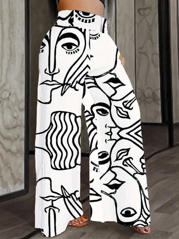 Pantalon à jambes larges