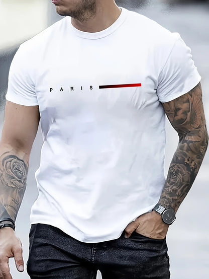 T-shirt imprimé PARIS pour hommes