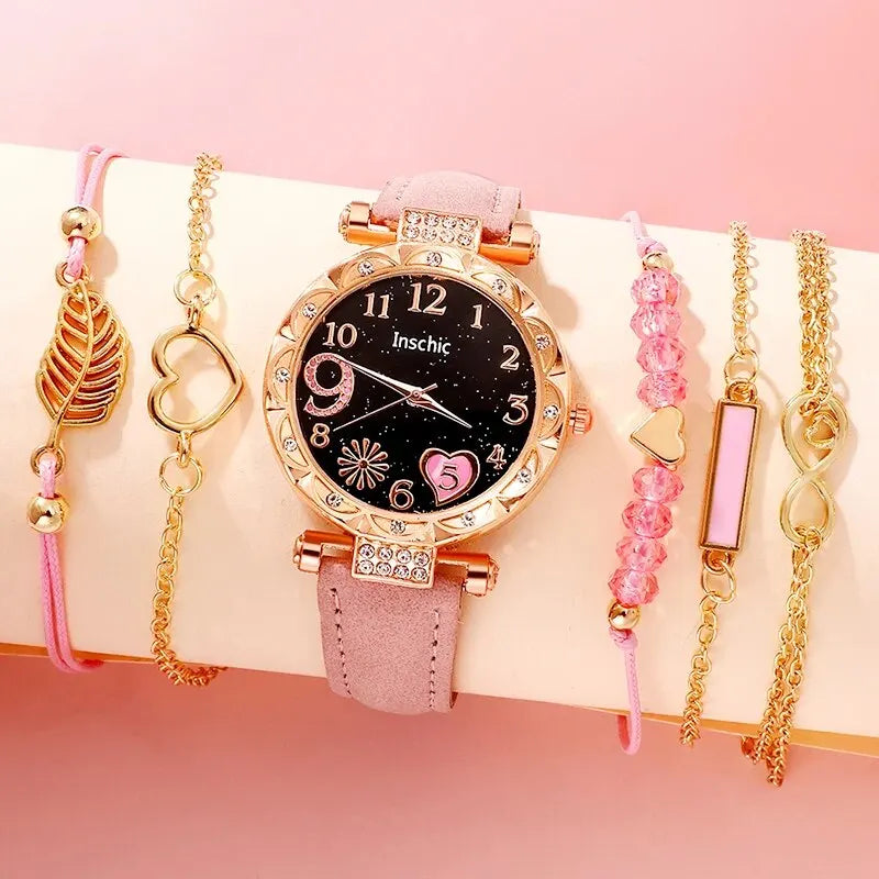 Montre à Quartz et ses 5 bracelets